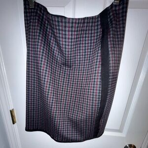 Max Studio Black and Red Plaid A-Line Skirt